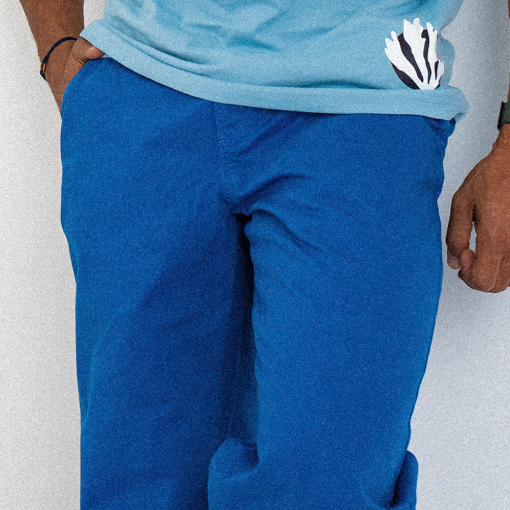 Steel Blue Pull On Trousers